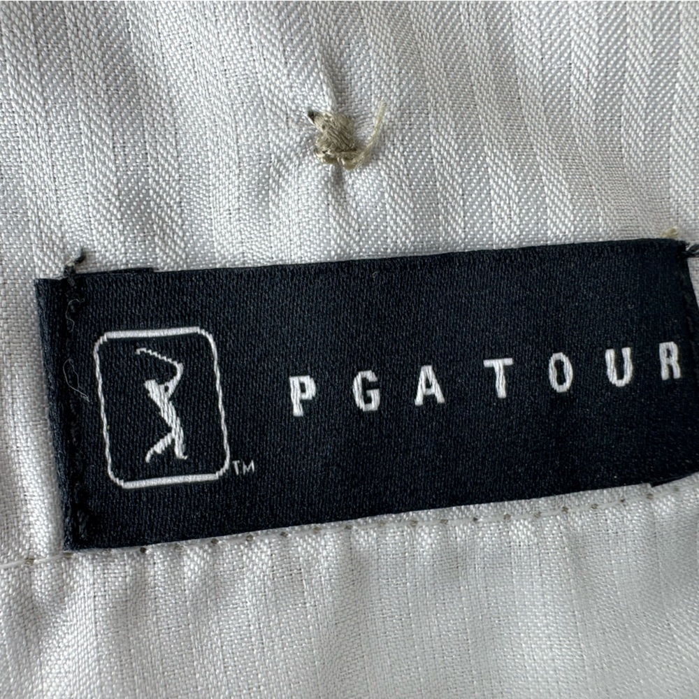 PGA Tour Khaki Flat Front Golf Shorts - Picture 2 of 6